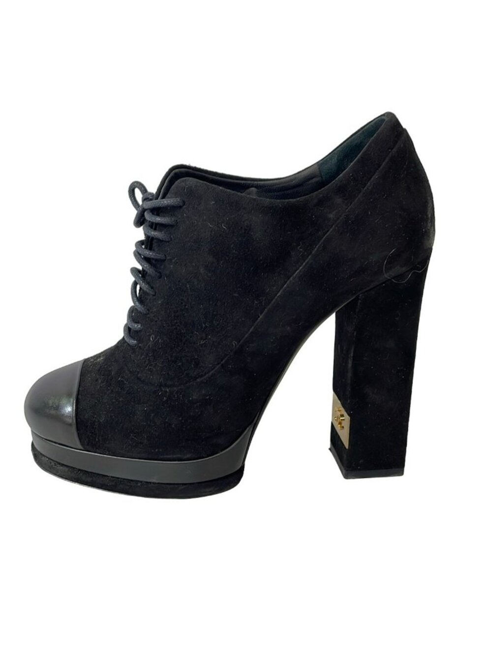 Chanel Booties 37C Black Leather Boots